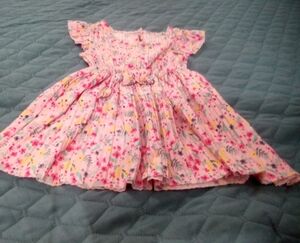 Pink Floral Toddler Jumper with Yellow & Navy Accents